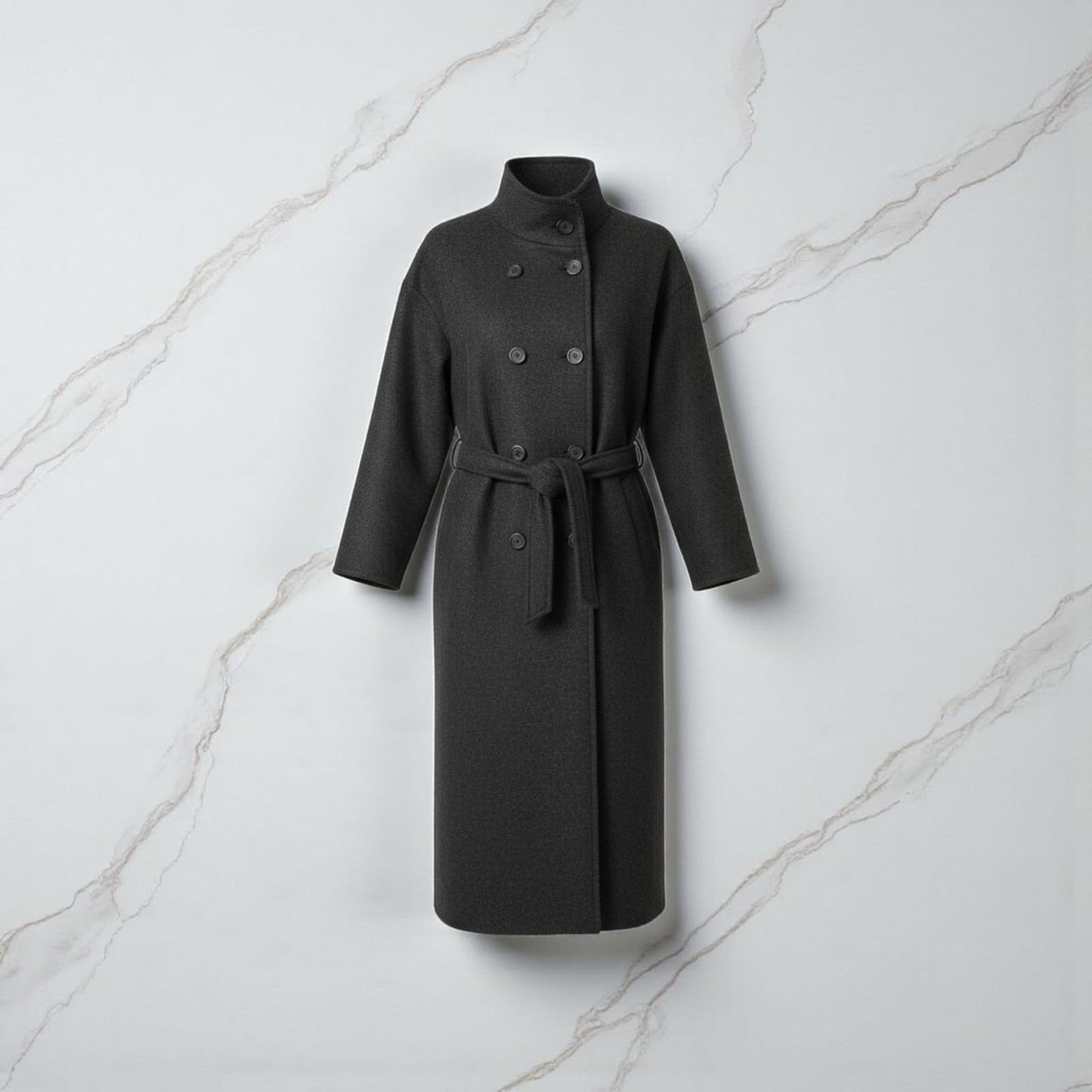 Manteau long col